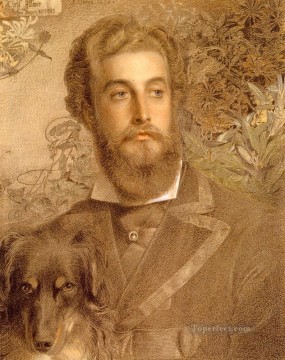  Victorian Works - Portrait Of Cyril Flower Lord Battersea Victorian painter Anthony Frederick Augustus Sandys